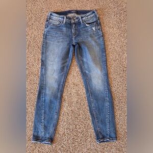 Women’s Silver Aiko Ankle Skinny Western Glove Works Jeans Size 28/27